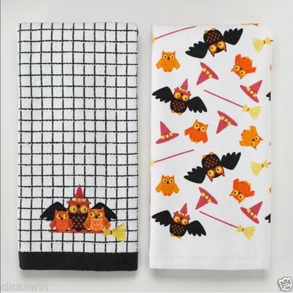 Kohl S Kitchen 2 For 20 Halloween 2pc Towelsowl Poshmark